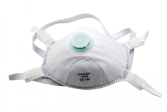 Stofmasker / ademhalingsmasker FFP3 met ventiel (box van 10 stuks)